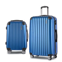 Wanderlite 20-28 Inch Luggage 2Set with TSA Lock Spinner Carry On Hard Shell Travel Suitcase Luggage Case Blue Home & Garden Kings Warehouse 