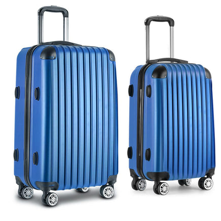 Wanderlite 20-28 Inch Luggage 2Set with TSA Lock Spinner Carry On Hard Shell Travel Suitcase Luggage Case Blue Home & Garden Kings Warehouse 