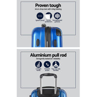 Wanderlite 20-28 Inch Luggage 2Set with TSA Lock Spinner Carry On Hard Shell Travel Suitcase Luggage Case Blue Home & Garden Kings Warehouse 