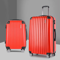 Wanderlite 20-28 Inch Luggage 2Set with TSA Lock Spinner Carry On Hard Shell Travel Suitcase Luggage Case Red Home & Garden Kings Warehouse 