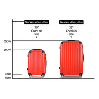 Wanderlite 20-28 Inch Luggage 2Set with TSA Lock Spinner Carry On Hard Shell Travel Suitcase Luggage Case Red Home & Garden Kings Warehouse 