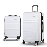 Wanderlite 20" 28" Luggage with TSA Lock Spinner Travel Suitcase Carry On Hard Shell Luggage Case White Home & Garden Kings Warehouse 