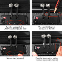 Wanderlite 20 Inch Luggage with Zipper Lock Carry On Hard Shell Travel Suitcase Luggage Case Black Home & Garden Kings Warehouse 