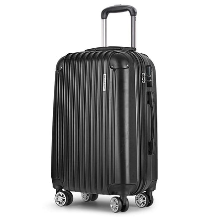 Wanderlite 24 Inch Luggage with TSA Lock Spinner Travel Suitcase Carry On Hard Shell Luggage Case Black Home & Garden Kings Warehouse 