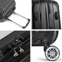 Wanderlite 24 Inch Luggage with TSA Lock Spinner Travel Suitcase Carry On Hard Shell Luggage Case Black Home & Garden Kings Warehouse 