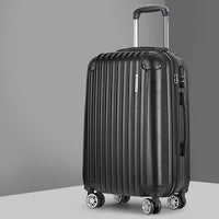 Wanderlite 24 Inch Luggage with TSA Lock Spinner Travel Suitcase Carry On Hard Shell Luggage Case Black Home & Garden Kings Warehouse 