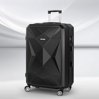 Wanderlite 28" 75cm Luggage Trolley Travel Suitcase Carry On Storage TSA Hardshell Black Home & Garden Kings Warehouse 