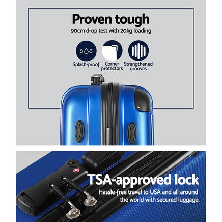 Wanderlite 28 Inch Luggage with TSA Lock Spinner Carry On Hard Shell Travel Suitcase Luggage Case Blue Home & Garden Kings Warehouse 