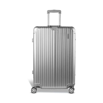 Wanderlite 28 Inch Luggage with TSA Lock Stainless�Steel�Wrapped�Corners Hard Shell Travel Suitcase Luggage Case Silver Home & Garden Kings Warehouse 