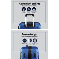 Wanderlite 3Set 20-24-28 Inch Luggage with TSA Lock Spinner Carry On Hard Shell Travel Suitcase Luggage Case Blue Home & Garden Kings Warehouse 