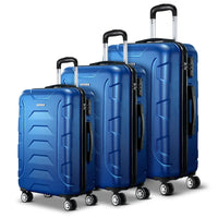 Wanderlite 3Set 20-24-28 Inch Luggage with TSA Lock Spinner Carry On Hard Shell Travel Suitcase Luggage Case Blue Home & Garden Kings Warehouse 