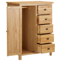 Wardrobe 76x52x105 cm Solid Oak Wood bedroom furniture Kings Warehouse 