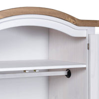 Wardrobe Mexican Pine Corona Range 2 Doors White bedroom furniture Kings Warehouse 