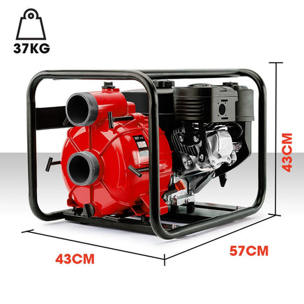 WARTON 8HP 3 Petrol Trash Water Transfer Pump Pressure Firefighting Irrigation Kings Warehouse 