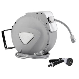 Water Hose Reel 10M Retractable Auto Rewind Garden Spray Gun Home & Garden Kings Warehouse