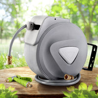Water Hose Reel 20M Retractable Auto Rewind Garden Brass Spray Gun Home & Garden Kings Warehouse 