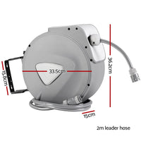 Water Hose Reel 20M Retractable Auto Rewind Spray Gun Garden Home & Garden Kings Warehouse 