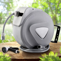 Water Hose Reel 30M Retractable Garden Auto Rewind Spray Gun Home & Garden Kings Warehouse 