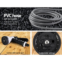 Water Hose Reel 30M Retractable Garden Auto Rewind Spray Gun Home & Garden Kings Warehouse 