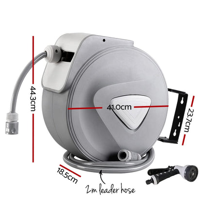 Water Hose Reel 30M Retractable Garden Auto Rewind Spray Gun Home & Garden Kings Warehouse 