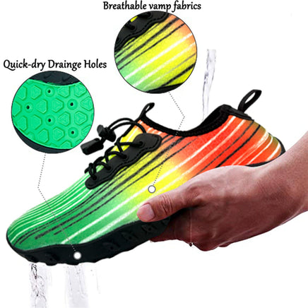 Water Shoes for Men and Women Soft Breathable Slip-on Aqua Shoes Aqua Socks for Swim Beach Pool Surf Yoga (Green Size US 6.5) Kings Warehouse 
