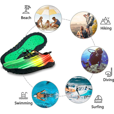 Water Shoes for Men and Women Soft Breathable Slip-on Aqua Shoes Aqua Socks for Swim Beach Pool Surf Yoga (Green Size US 6.5) Kings Warehouse 