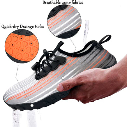 Water Shoes for Men and Women Soft Breathable Slip-on Aqua Shoes Aqua Socks for Swim Beach Pool Surf Yoga (Grey Size US 7.5) Kings Warehouse 