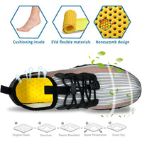 Water Shoes for Men and Women Soft Breathable Slip-on Aqua Shoes Aqua Socks for Swim Beach Pool Surf Yoga (Grey Size US 9.5) Kings Warehouse 