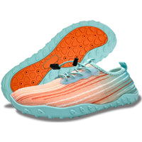 Water Shoes for Men and Women Soft Breathable Slip-on Aqua Shoes Aqua Socks for Swim Beach Pool Surf Yoga (Orange Size US 6.5	ÿ