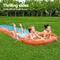 Water Slide Kids Slip 488cm Dual Slides Inflatable Splash Pad Home & Garden Kings Warehouse 