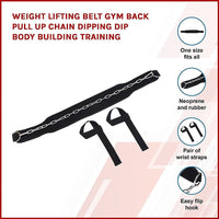 Weight Lifting Belt Gym Back Pull Up Chain Dipping Dip Body Building Training Kings Warehouse 
