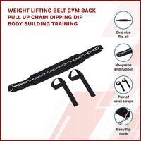 Weight Lifting Belt Gym Back Pull Up Chain Dipping Dip Body Building Training Sports & Fitness Kings Warehouse 