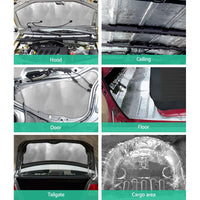 Weisshorn Butyl Car Sound Deadener Mat Heat Insulation Sound Deadening 32CM X 50CM X 12pcs Auto Accessories Kings Warehouse 