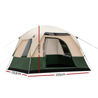 Weisshorn Family Camping Tent 4 Person Hiking Beach Tents Green Outdoor Recreation Kings Warehouse 