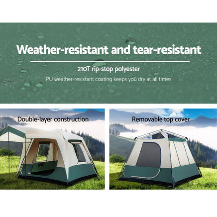 Weisshorn Instant Up Camping Tent 4 Person Pop up Tents Family Hiking Dome Camp BLACK FRIDAY: Gym & Fitness Kings Warehouse 