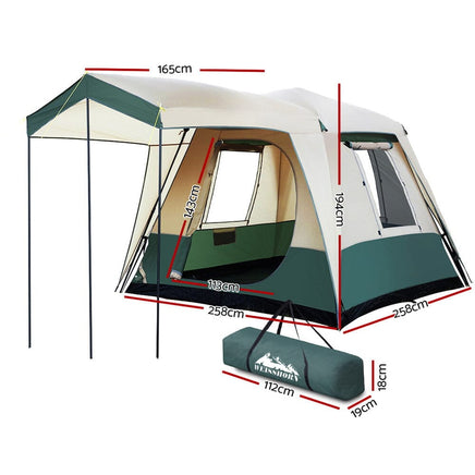 Weisshorn Instant Up Camping Tent 4 Person Pop up Tents Family Hiking Dome Camp BLACK FRIDAY: Gym & Fitness Kings Warehouse 