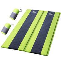 Weisshorn Self Inflating Mattress Camping Sleeping Mat Air Bed Pad Double Green Outdoor Recreation Kings Warehouse 