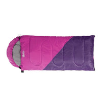 Weisshorn Sleeping Bag 136cm Kids Camping Hiking Winter Pink Kings Warehouse 