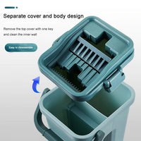 Wet Dry Flat Mop and Bucket Floor Cleaner Set with 2 Pads Audio & Video Kings Warehouse 