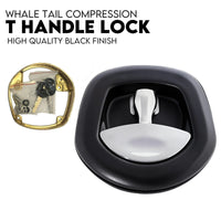 Whale Tail T Handle Lock Latch Compression Lock Trailer Toolbox Black Chrome Sports & Fitness Kings Warehouse 