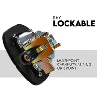 Whale Tail T Handle Lock Latch Compression Lock Trailer Toolbox Black Chrome Sports & Fitness Kings Warehouse 
