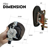Whale Tail T Handle Lock Latch Compression Lock Trailer Toolbox Black Chrome Sports & Fitness Kings Warehouse 