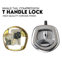 Whale Tail T Handle Lock Latch Compression Lock Trailer Toolbox Silver Kings Warehouse 