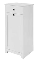 White Bathroom Cabinet with Laundry Basket and Drawer Kings Warehouse 