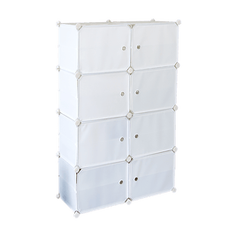 White Cube DIY Shoe Cabinet Rack Storage Portable Stackable Organiser Stand Furniture Kings Warehouse