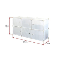 White Cube DIY Shoe Cabinet Rack Storage Portable Stackable Organiser Stand Furniture Kings Warehouse 