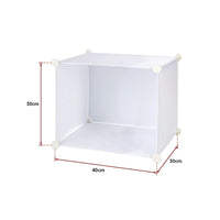 White Cube DIY Shoe Cabinet Rack Storage Portable Stackable Organiser Stand Furniture Kings Warehouse 