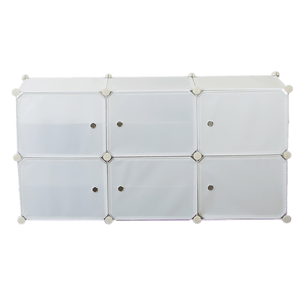 White Cube DIY Shoe Cabinet Rack Storage Portable Stackable Organiser Stand Furniture Kings Warehouse 