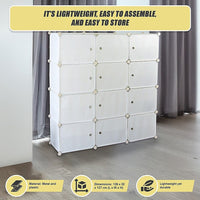 White Cube DIY Shoe Cabinet Rack Storage Portable Stackable Organiser Stand Furniture Kings Warehouse 