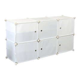 White Cube DIY Shoe Cabinet Rack Storage Portable Stackable Organiser Stand Furniture Kings Warehouse